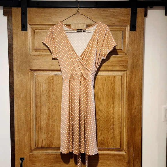 Rebel Sugar Brown Polka Dot Dress - Picture 1 of 3